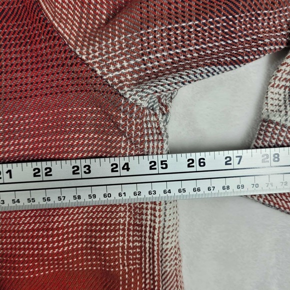 Outerknown Blanket Shirt Men's XL Red White Blue Plaid Flannel Heavy NWT - Picture 2 of 9